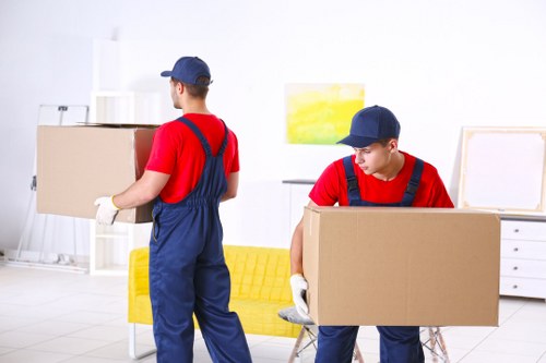 Storage space concept for Harmondsworth belongings in an organized setting