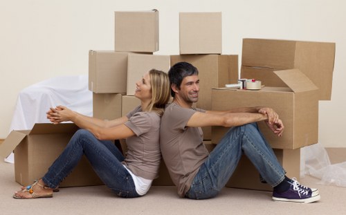 Commercial removals for an office move near Harmondsworth