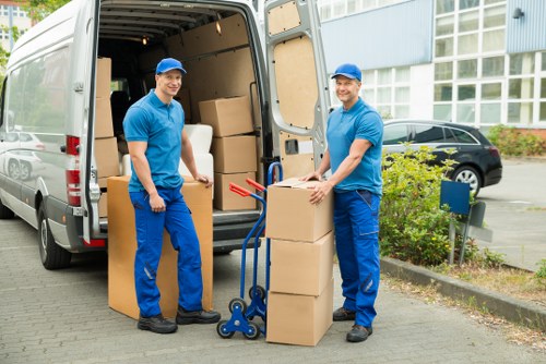 Charity reuse partnership with donated office items and storage goods