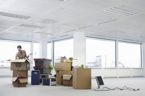 Space-saving office storage arrangement for local businesses